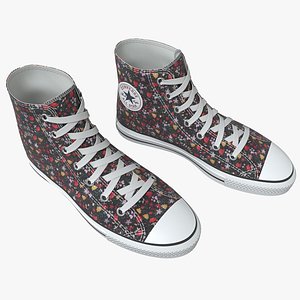 Converse Shoe Retro Floral 3D model