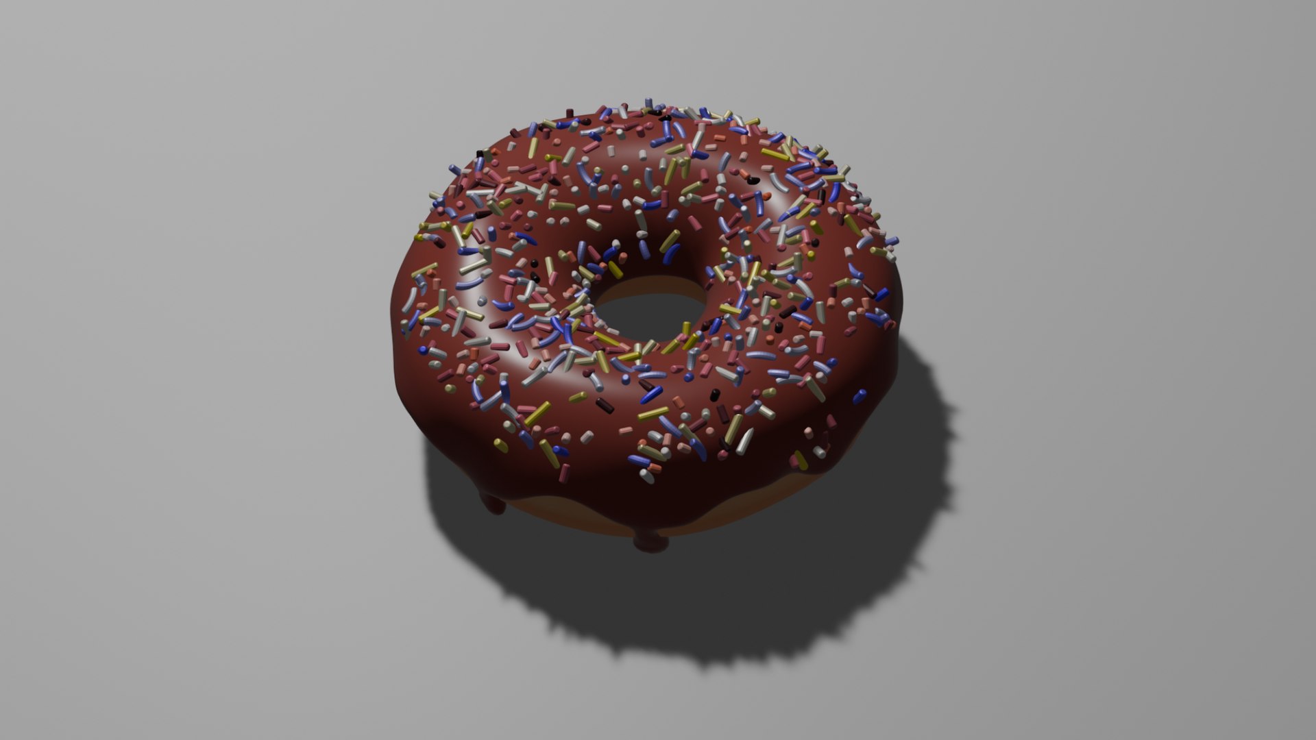 3D Chocolate Donut Model - TurboSquid 2248198