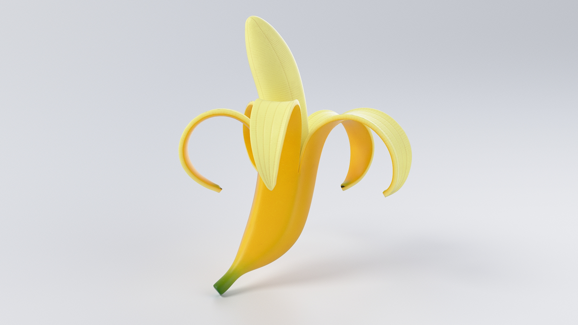 3D Cartoon Banana Peeled - TurboSquid 2096161