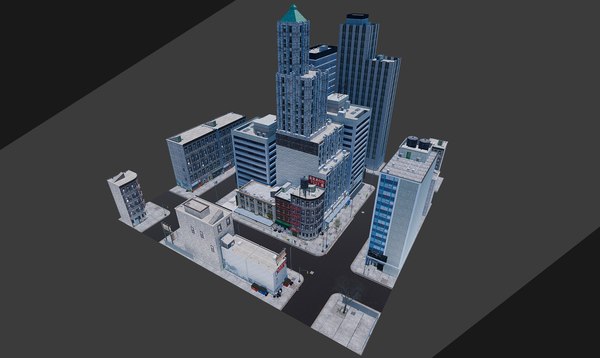 3D city block 1 model - TurboSquid 1384725