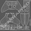 Joystick azul choque de la serie Xbox 8K