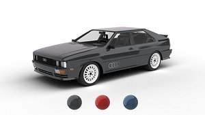 3D Audi Quattro UR 20v 1980 3d model model