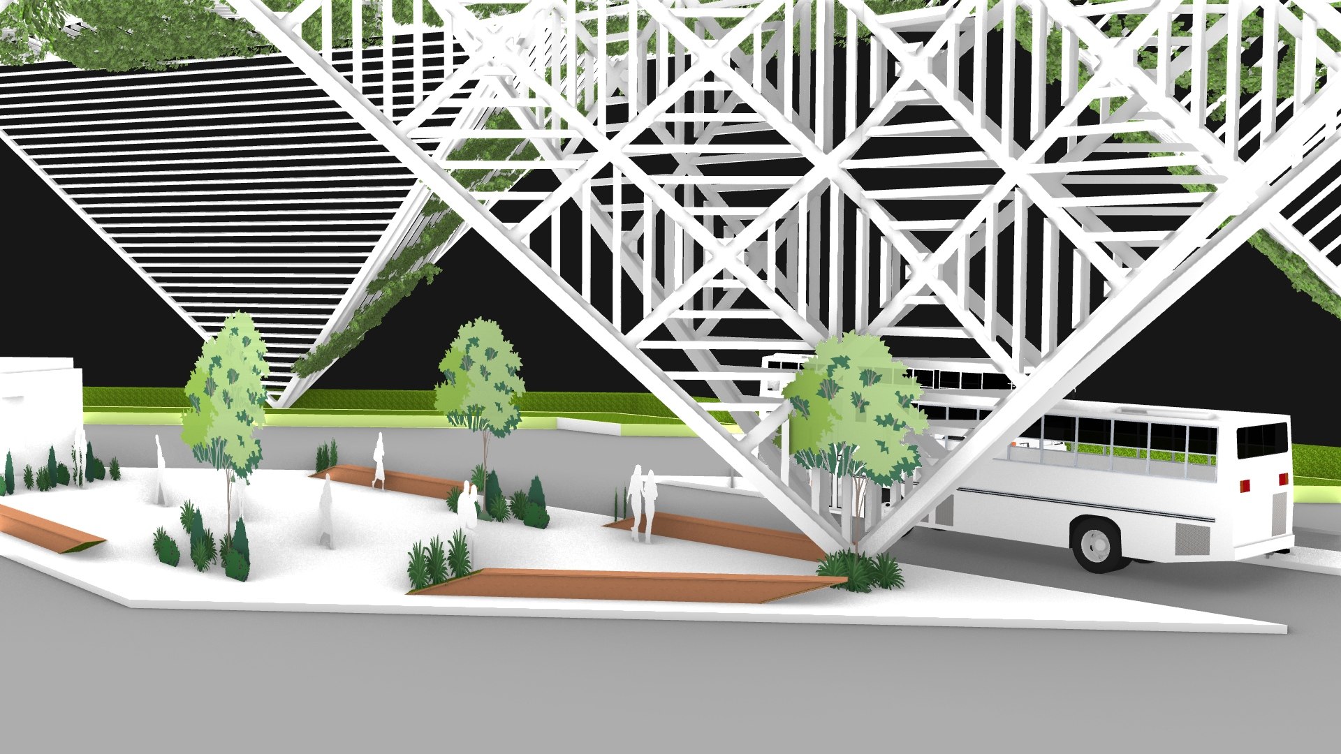 Bus Station CANOPY 3D - TurboSquid 2045255