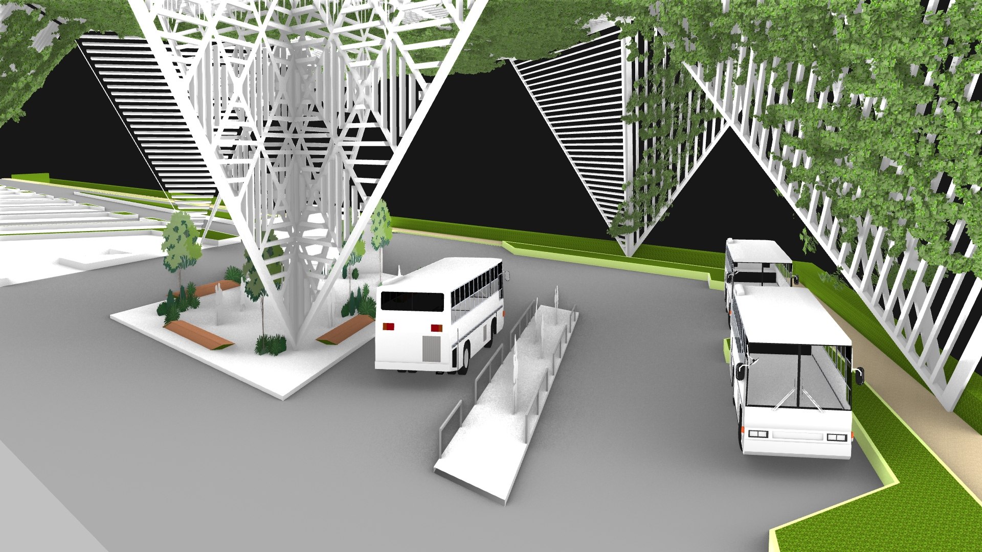 Bus Station CANOPY 3D - TurboSquid 2045255