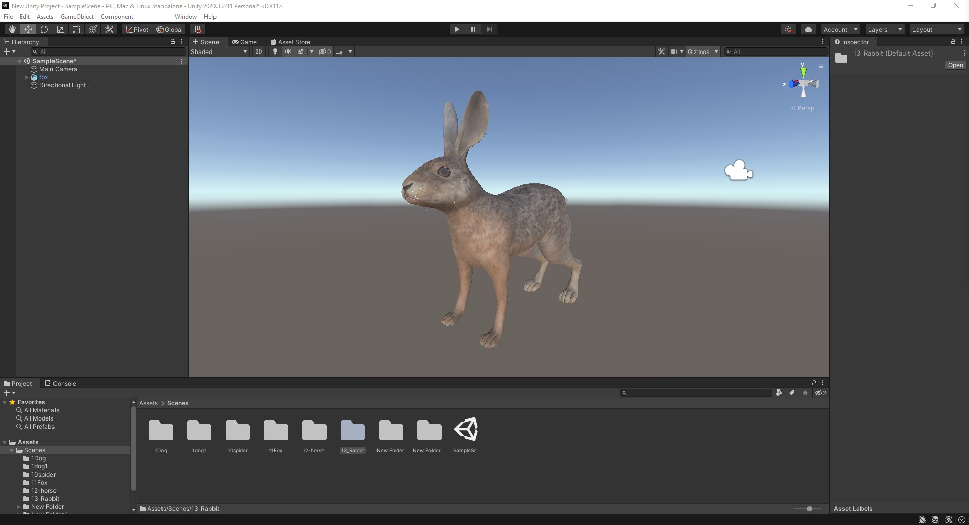 3D Bouncy Bunny 3D Rabbit Model Realistic Hare Toon Low-poly 3D Model ...
