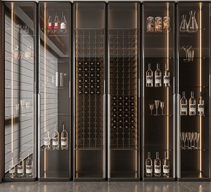 3D model Modern Wine Cabinet