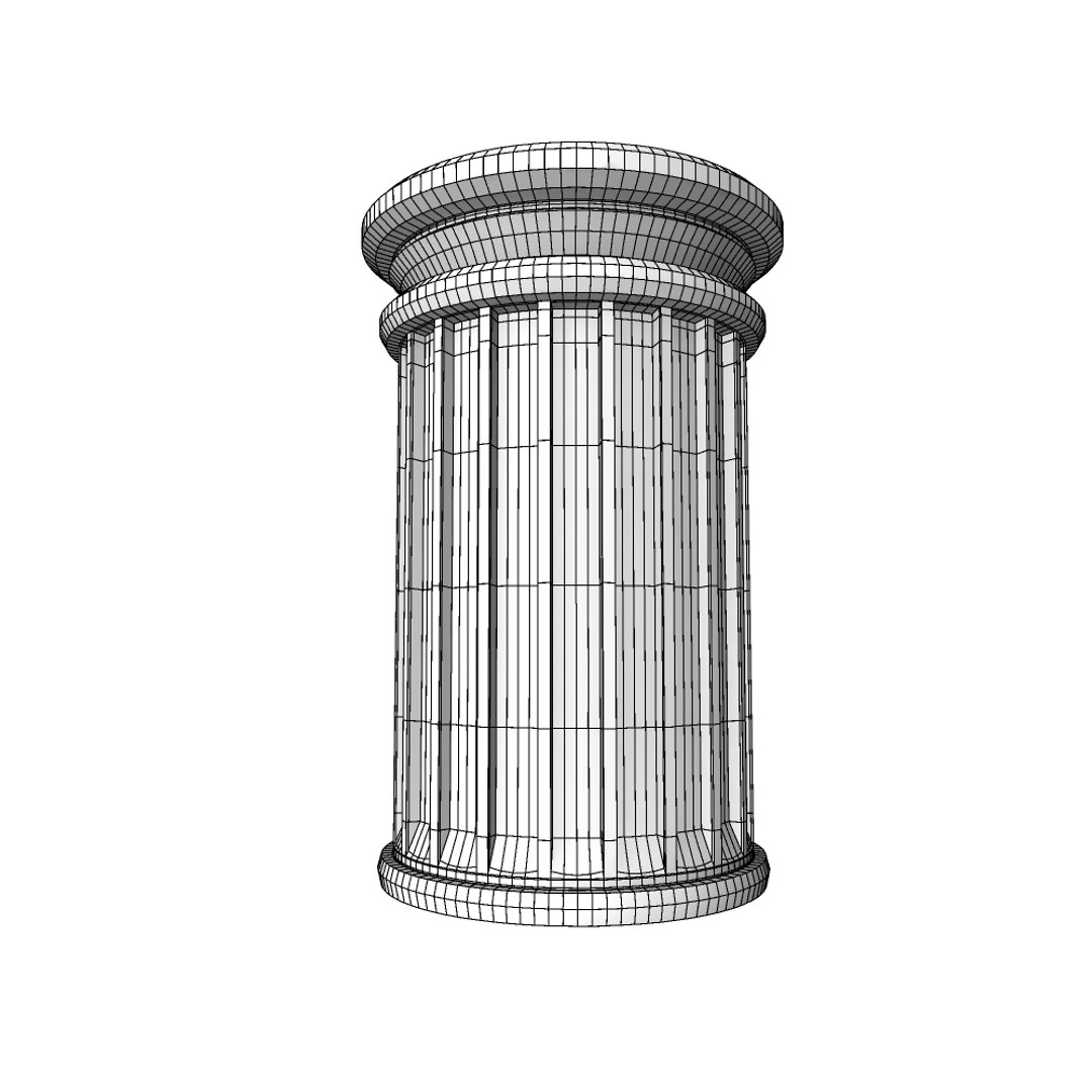 3d Printable Pedestal Model