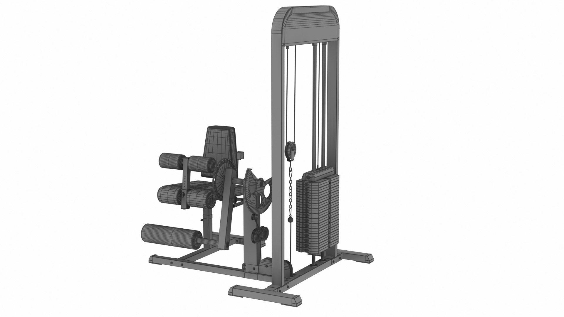 3D GYM Leg Curl And Extension Machine Model - TurboSquid 1931413