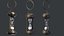 Worn antique hourglass on chain