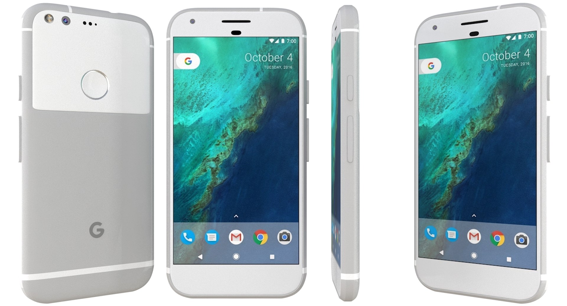 3d google pixel silver