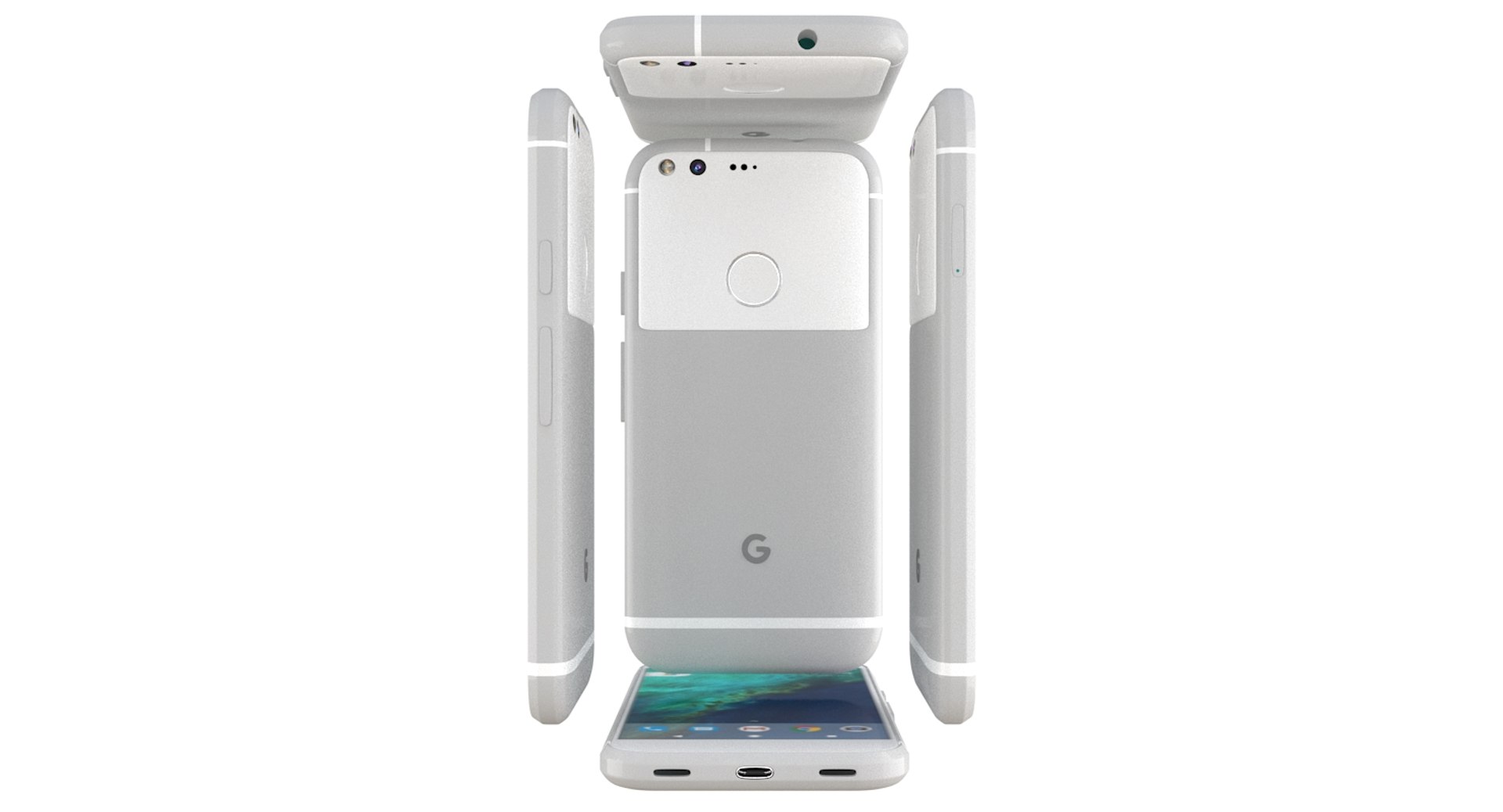 3d google pixel silver