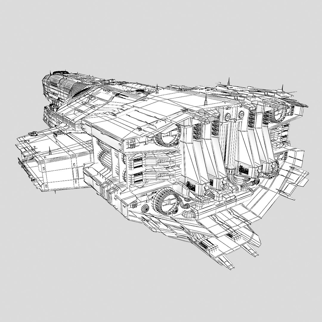 3d Model Of Scifi Cruiser