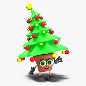 3D Cartoon Christmas Tree