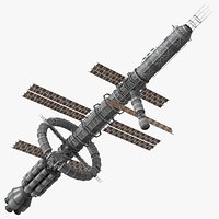 Spaceship Space Station Gray