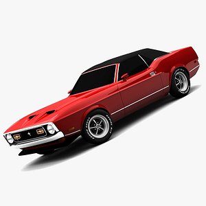 3ds max 1972 mustang convertible
