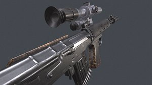 dragunov SVU russian sniper rifle 4K