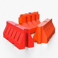 Plastic Jersey Barriers Duo - City Props