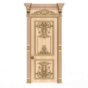 Carved Door Classic 0902 Wood 3D model