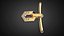 Goldene Halskettenketten P32 3D-Druckmodell