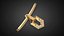 Goldene Halskettenketten P32 3D-Druckmodell