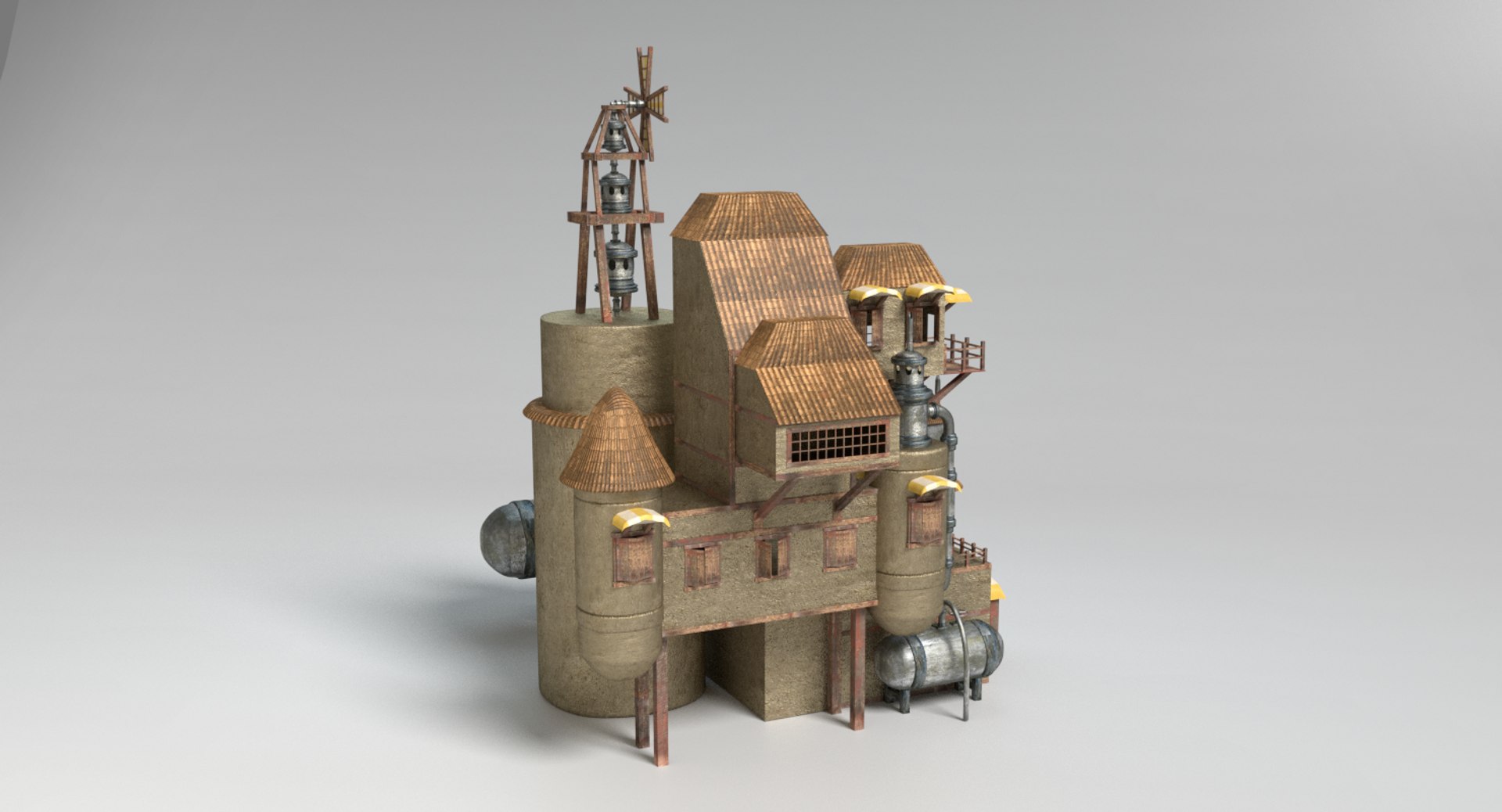 Steampunk House Model TurboSquid 1227432   Images0007 