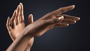 3D model V-Arm 03 Realistic Female Hands - Dark Skin