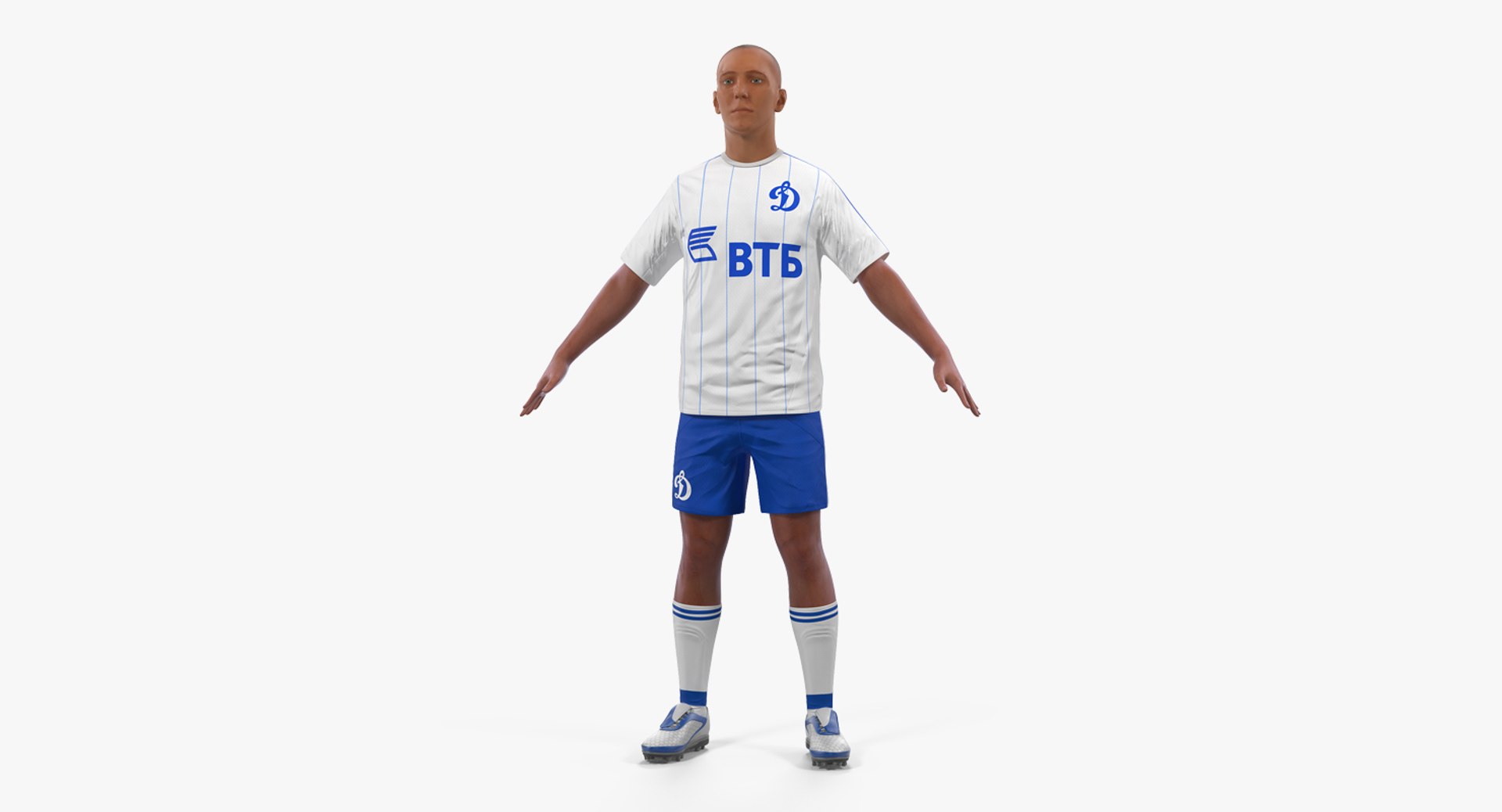 Soccer or Football Player Dynamo 3D Model 3D model preview