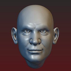 3D Male head 9