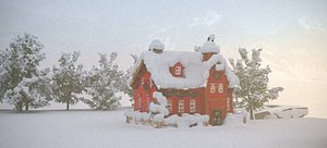 3D THE ALPS RED BARN HOUSE 2024