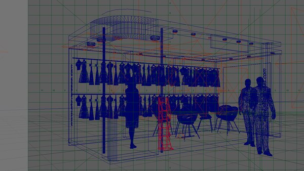 3D 2 side open stand model - TurboSquid 1990232