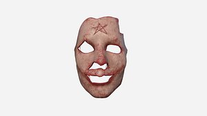 Human Skin Terror Mask A07 Blood Star - Character Costume 3D model