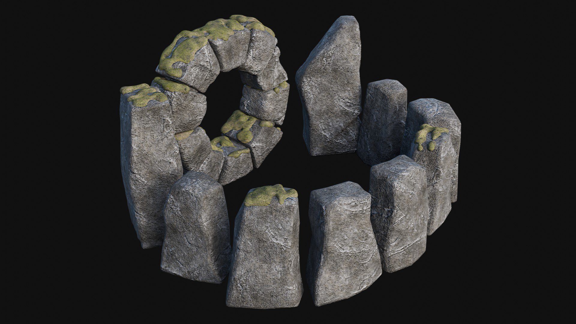 3D STONE CIRCLE ANCIENT MONUMENT STONE HENGE MEGALITH COLLECTION https://p.turbosquid.com/ts-thumb/UF/jQqkGM/IY/6_3/jpg/1733303505/1920x1080/fit_q87/906b2f0d97ffd3c23f3634fcc818a6ccc7b7a4cb/6_3.jpg