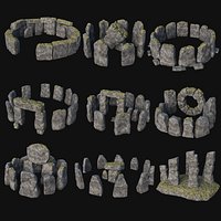 STONE CIRCLE ANCIENT MONUMENT STONE HENGE MEGALITH COLLECTION