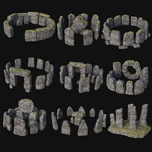 STONE CIRCLE ANCIENT MONUMENT STONE HENGE MEGALITH COLLECTION