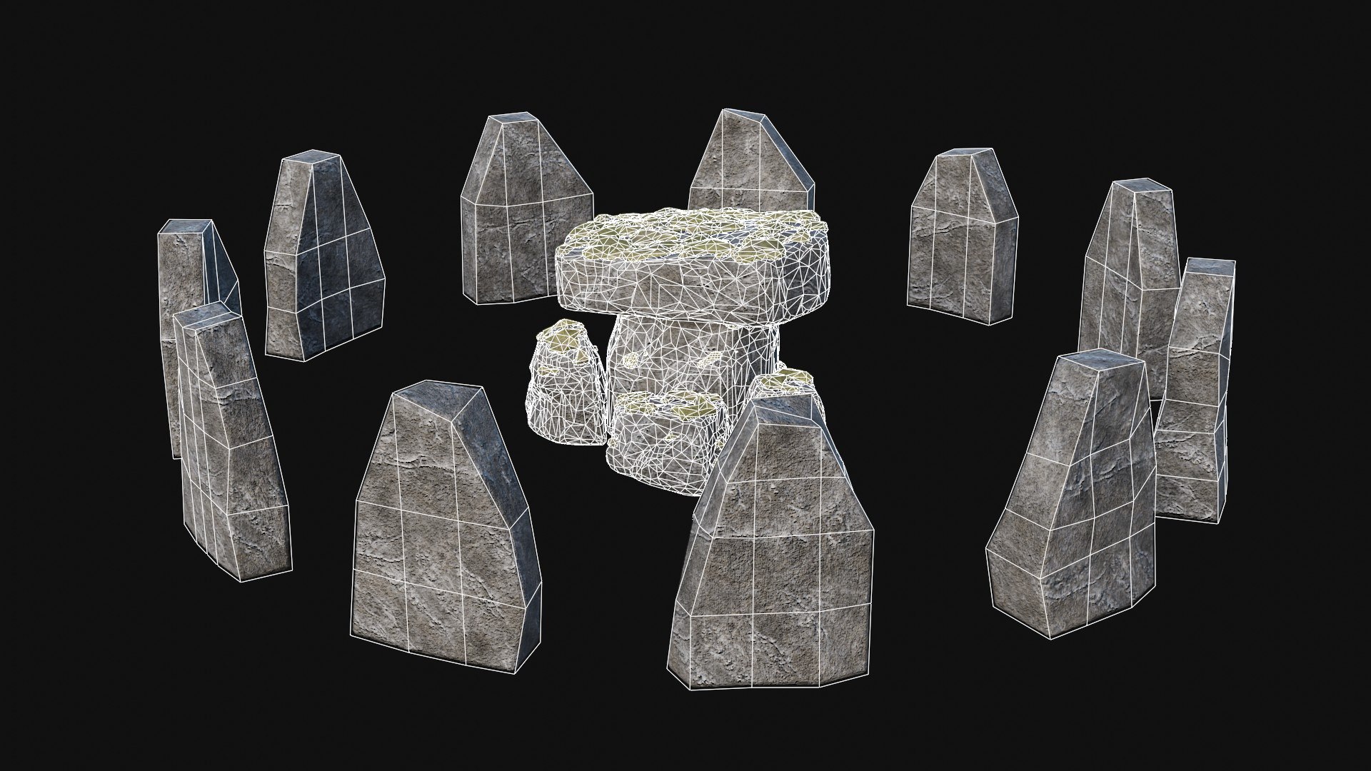 3D STONE CIRCLE ANCIENT MONUMENT STONE HENGE MEGALITH COLLECTION https://p.turbosquid.com/ts-thumb/UF/jQqkGM/SF/7_4/jpg/1733303522/1920x1080/fit_q87/1e7d3c30293f3e972894835578cd2ed191b4c9c7/7_4.jpg