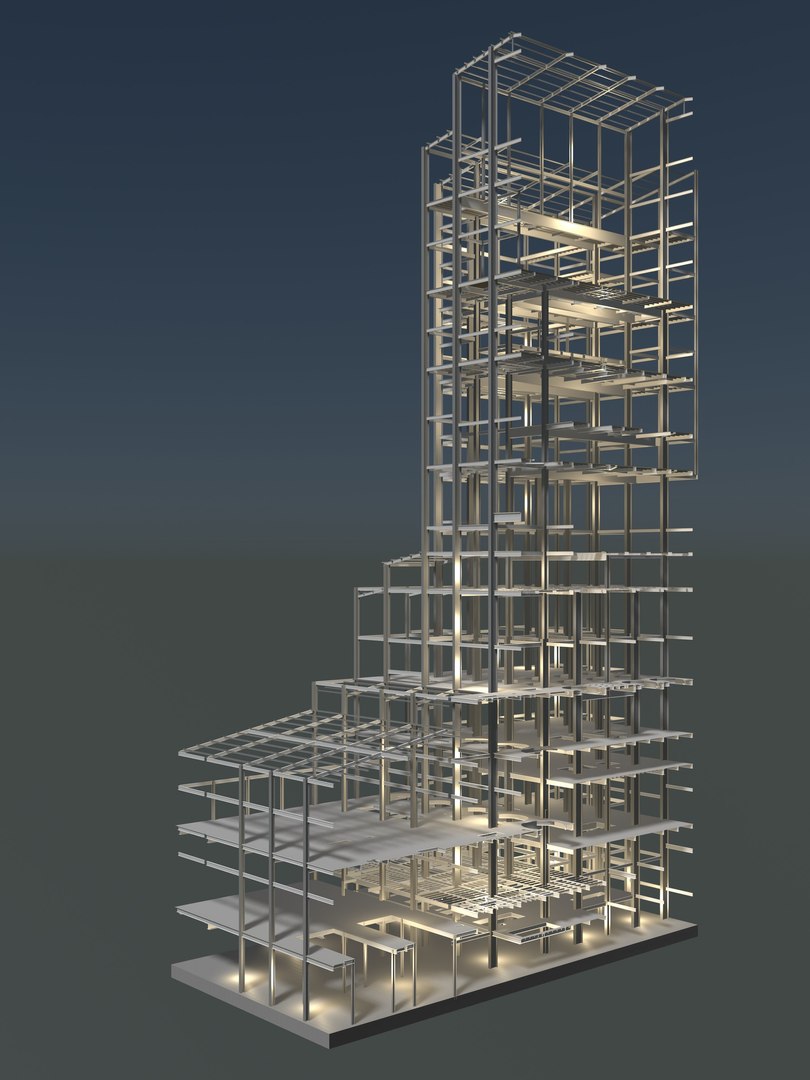 Factory Tower Structure In Section Cut 25i04 3D Model - TurboSquid 2342930