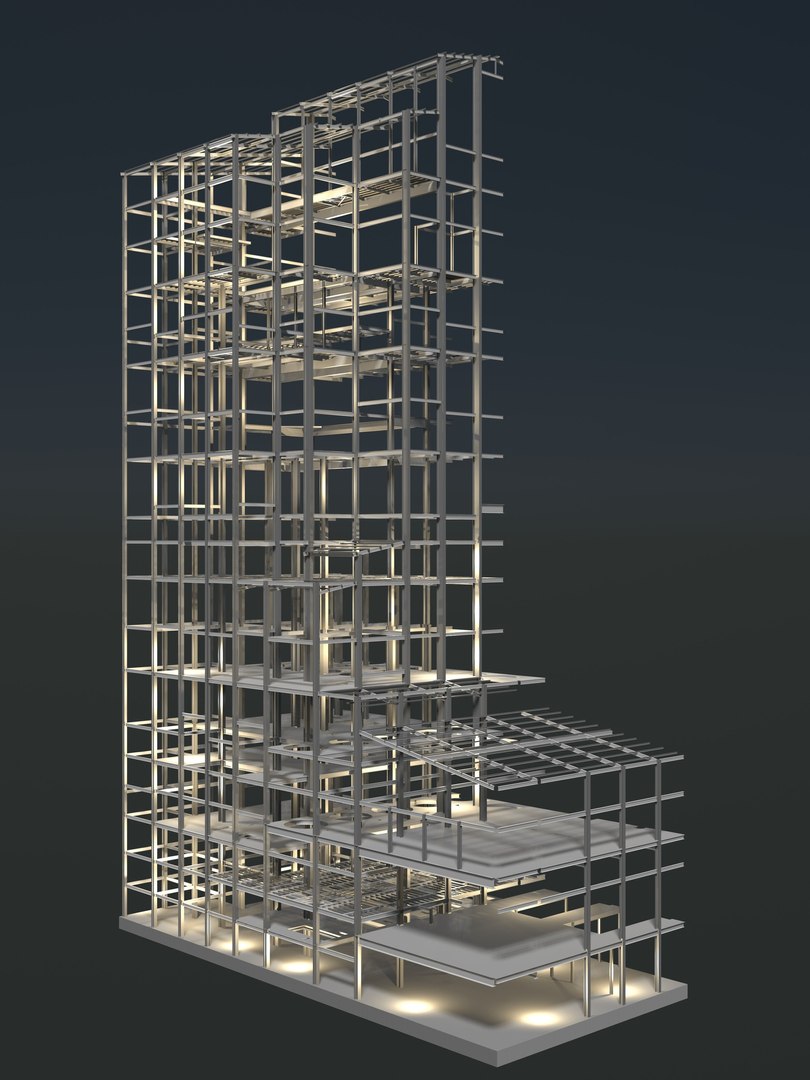Factory Tower Structure In Section Cut 25i04 3D Model - TurboSquid 2342930