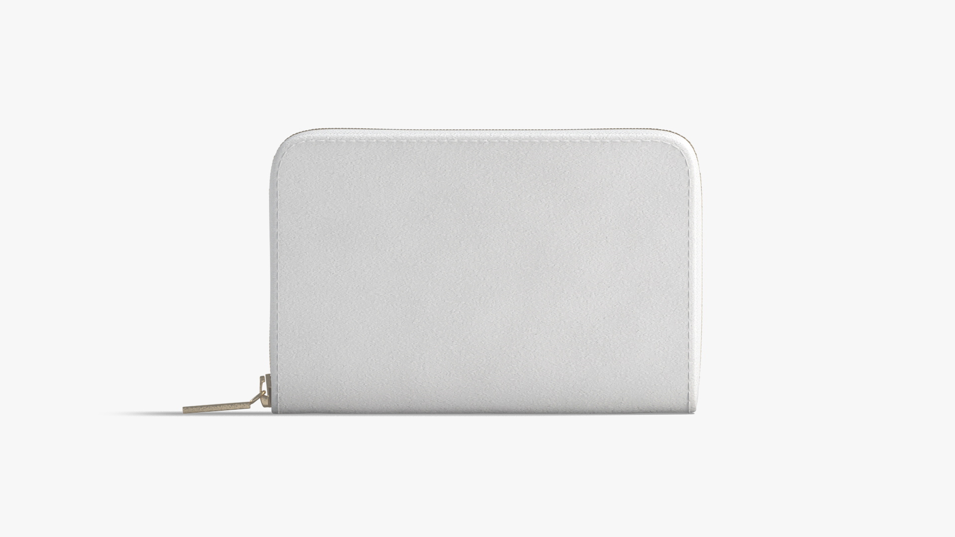 White Clutch Bag - purse with gold zipper model - TurboSquid 2081393