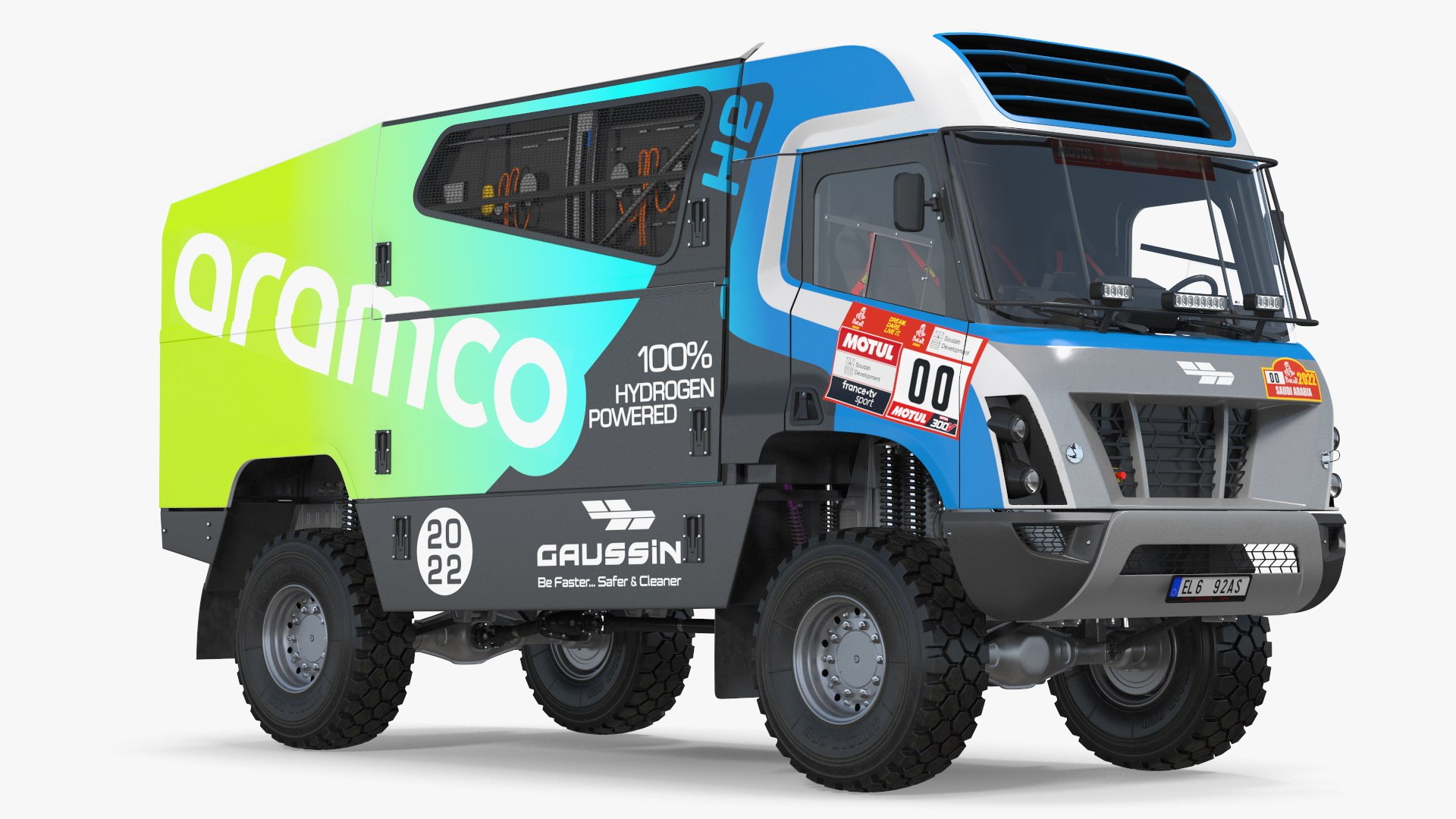 Hydrogen Racing Truck Gaussin H2 3D model preview