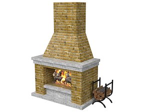 fireplace 3D model
