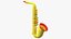 plastic colorful toy saxophone 3D model