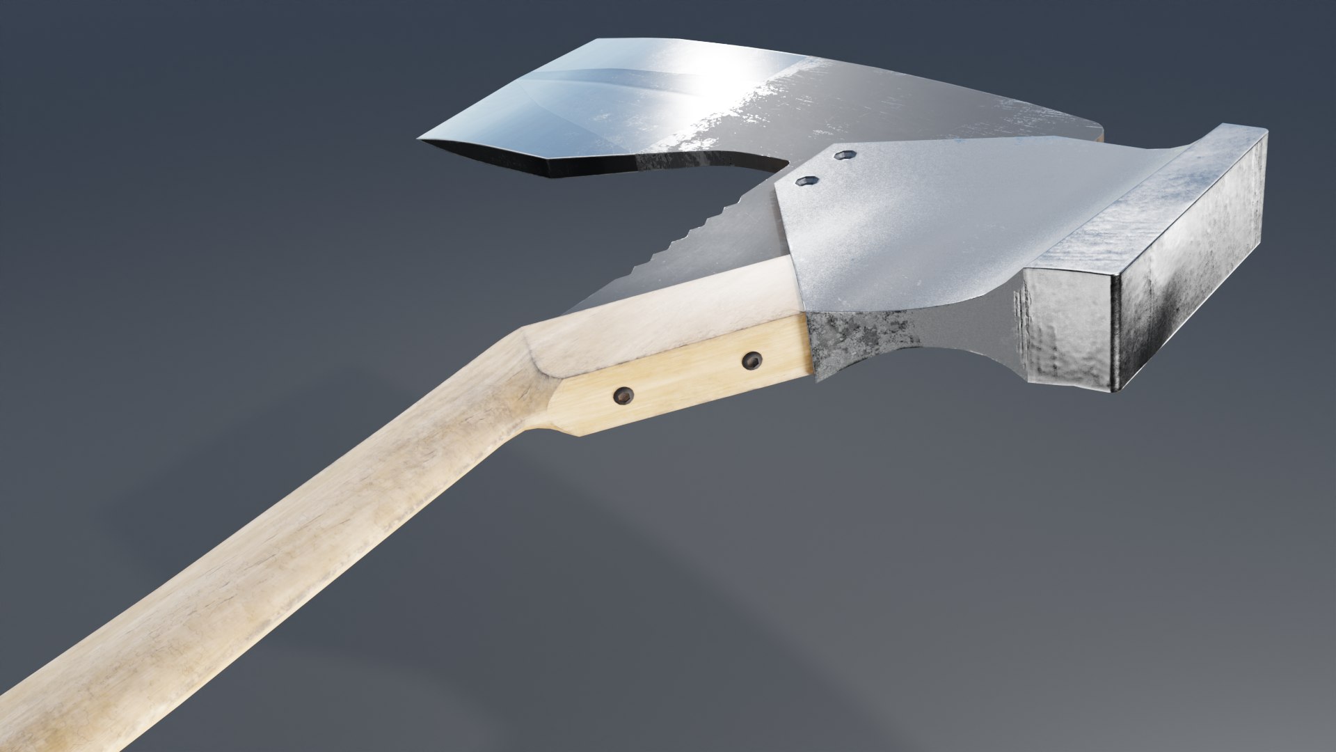 Axe lowpoly 3D model https://p.turbosquid.com/ts-thumb/UF/zD0Ija/GF/6/png/1662321975/1920x1080/fit_q87/4a7a4621b72155d777575f6c5992acdf799c51a8/6.jpg