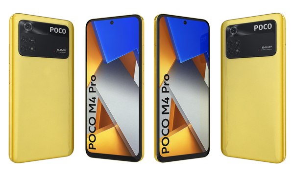 3D Xiaomi Poco M4 Pro Yellow model