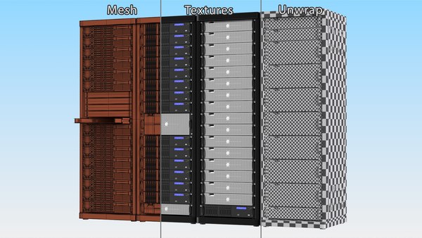 データセンターサーバーラック3Dモデル - TurboSquid 2250520