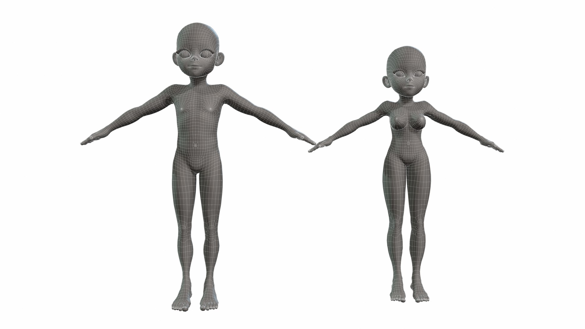 3D 40 3D Characters Base Shapes MegaPack - TurboSquid 1862660