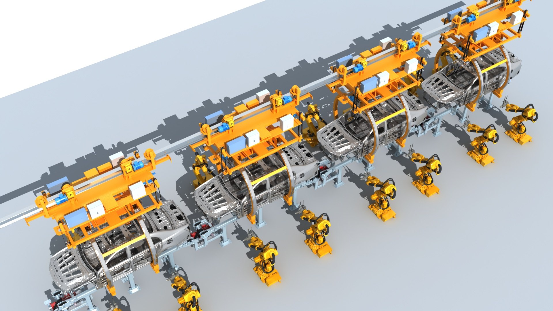 Automobile Production Line Model - TurboSquid 2291341