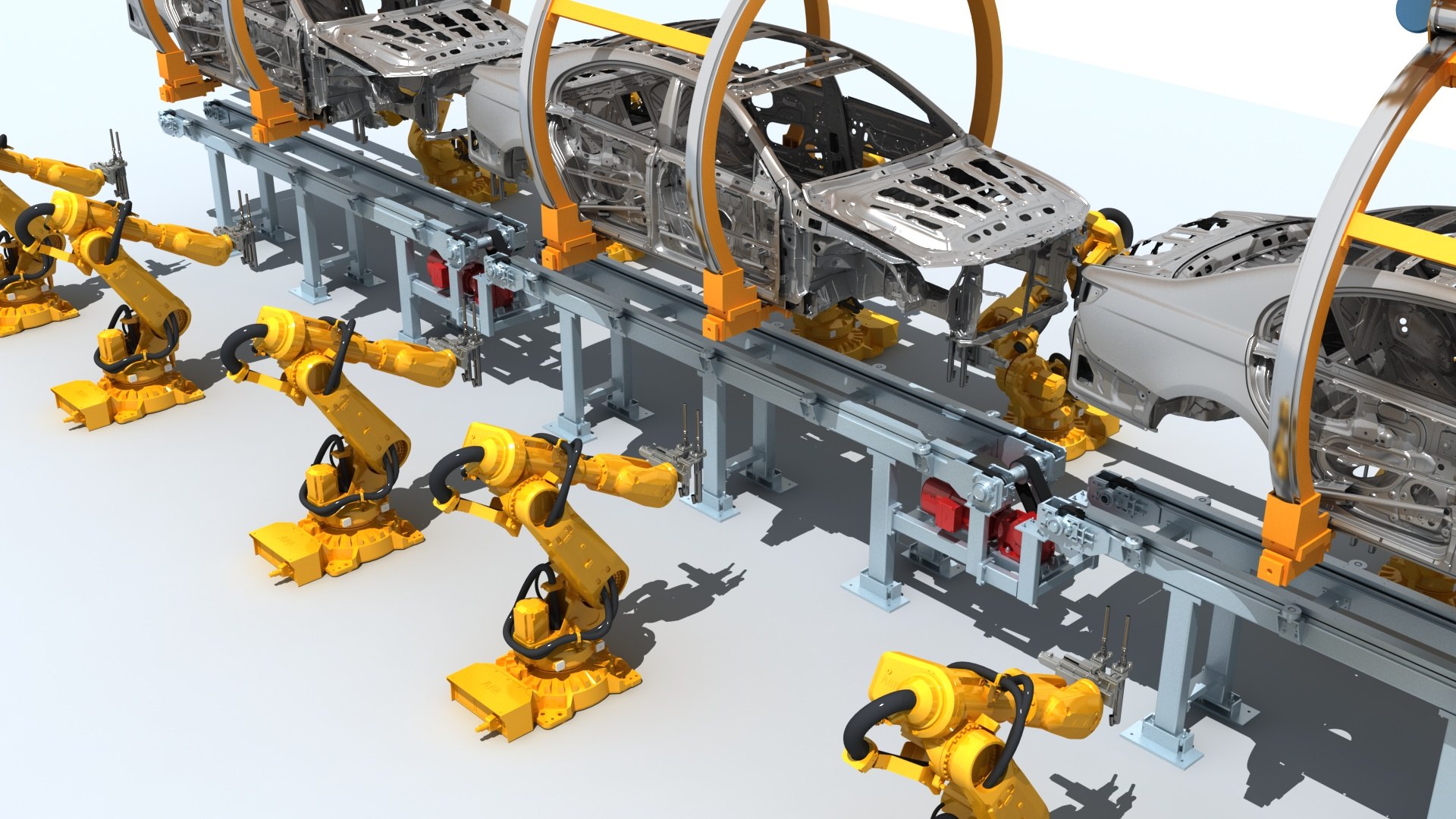 Automobile Production Line Model - TurboSquid 2291341