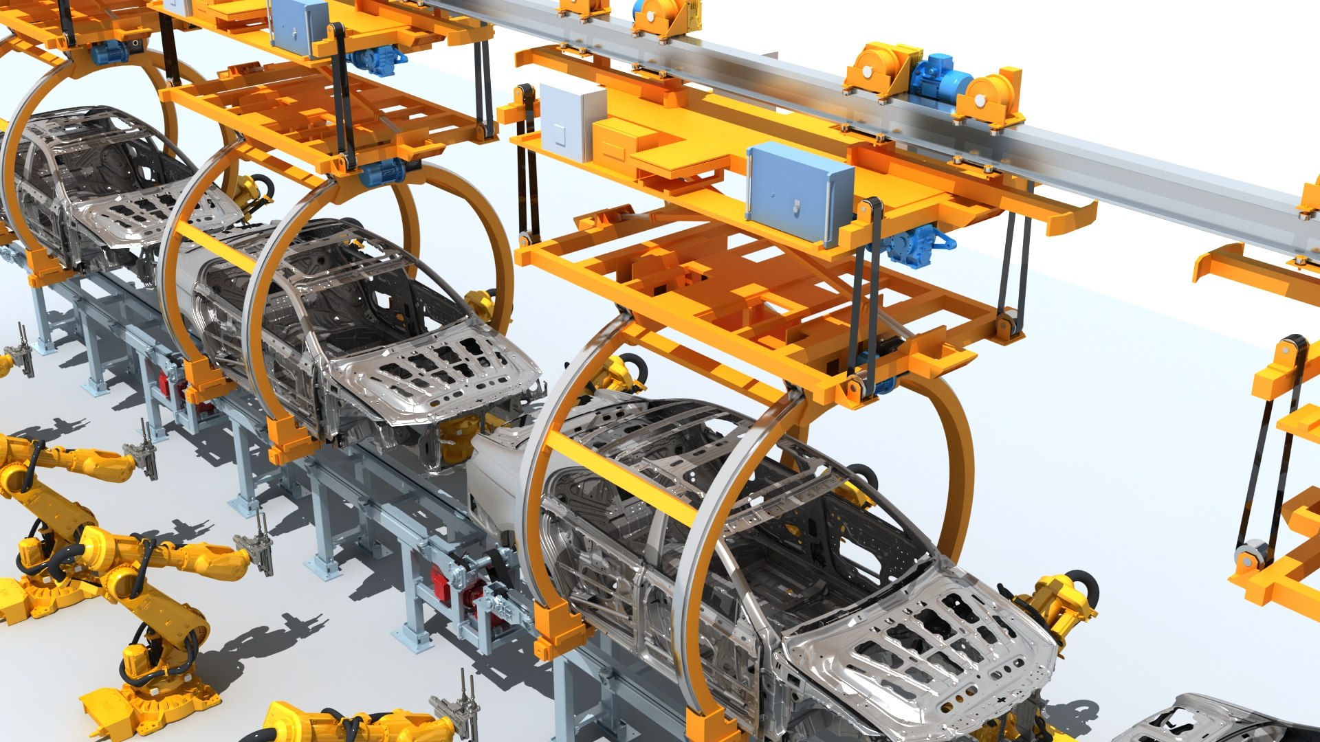 Automobile Production Line Model - TurboSquid 2291341