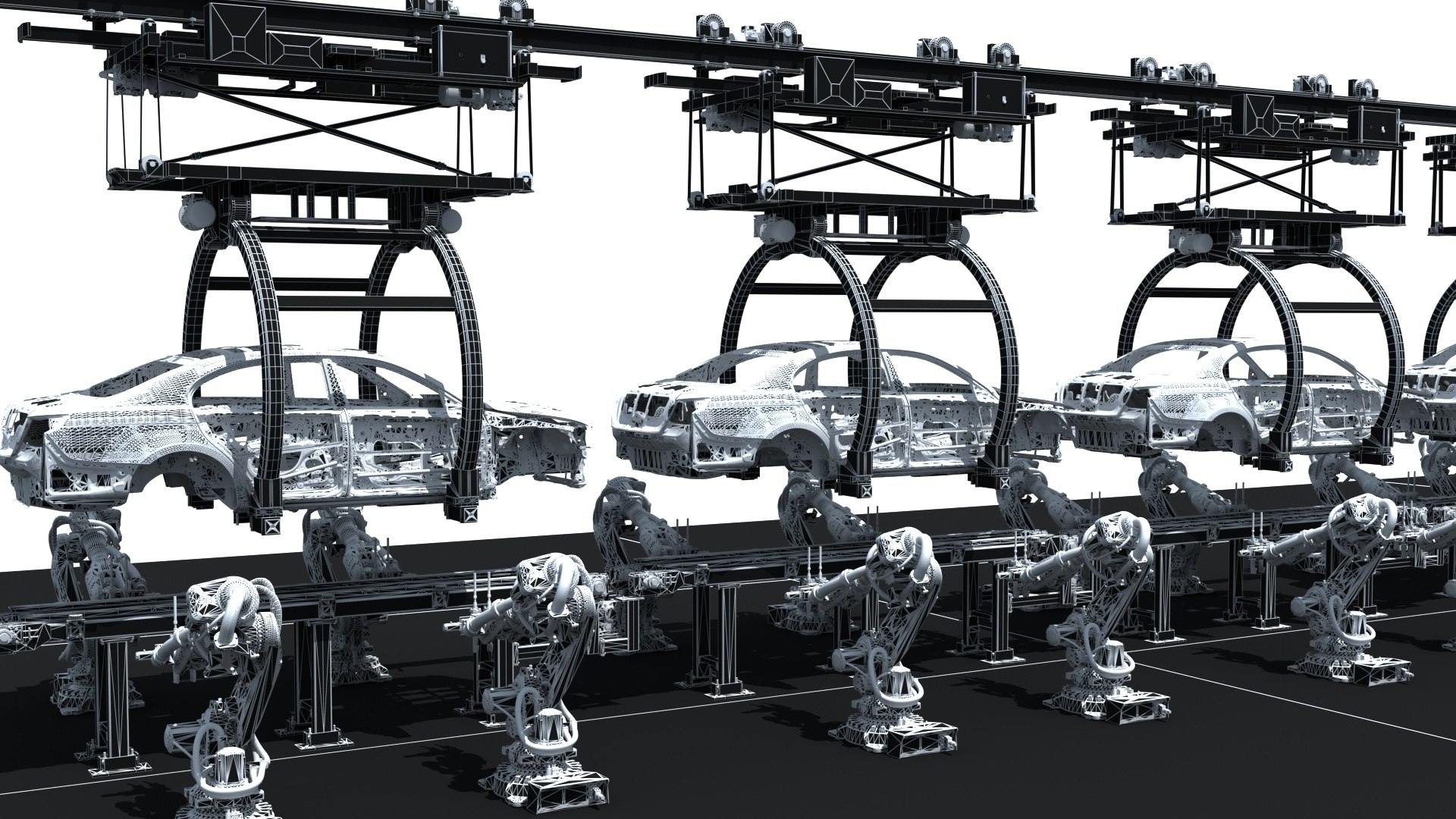 Automobile Production Line Model - TurboSquid 2291341
