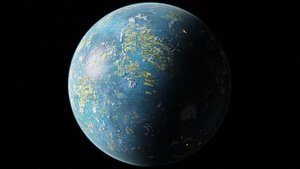 8K Alien Water Planet 5 3D